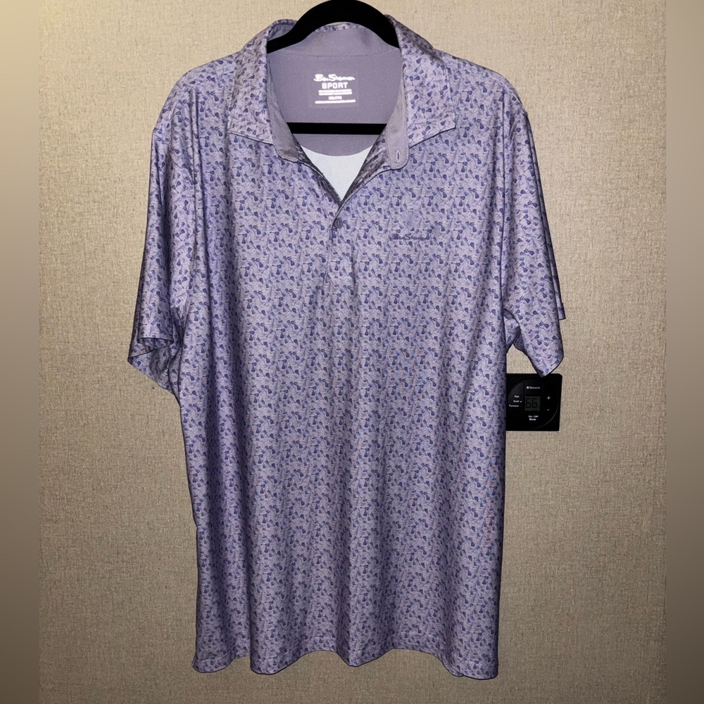 Ben Sherman Guitar Print Sport Golf Tee